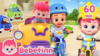 Baby Car VS BikeㅣBebefinn Outdoor Play Songs and Nursery Rhymes