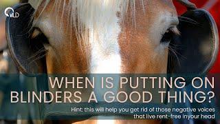When is putting on blinders a good thing?