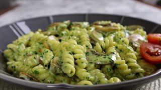 Pasta Veggie Alfredo  Creamy Spinach Mushroom Pasta 