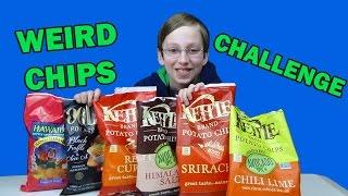 WEIRD POTATO CHIPS CHALLENGE TASTE TEST REVIEW  COLLINTV