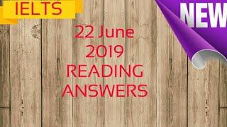 22 June Reading answers