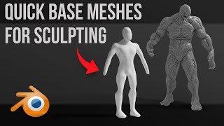 Quickly Create Base Meshes for Sculpting  Skin modifier  Blender 2.8