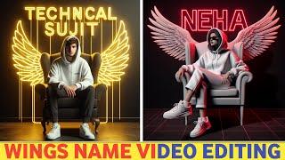 How To Create 3D Ai Wings Name Image  Trending Wings Name Video Editing  Bing Image Creator