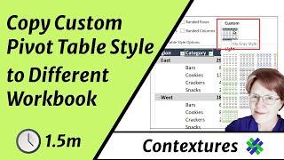 Copy Custom PivotTable Style to Different Excel File