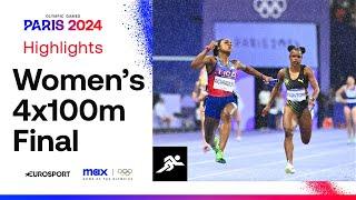 DRAMATIC FINISH   Womens 4x100m Final Highlights  #Paris2024 #Olympics