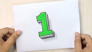 3D Number Drawing  1