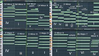 Four Chord Progressions for Lo-Fi Type Beats #flstudio