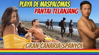 PLAYA DE MASPALOMAS NUDE BEACH GRAN CANARIA  GAY BEACH SPAIN