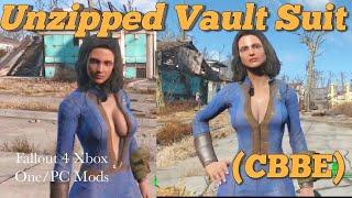 Unzipped Vault Suit CBBE Fallout 4 Xbox OnePC Mods