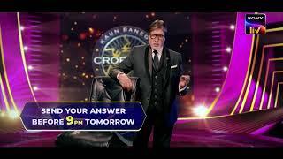 Kaun Banega Crorepati  Registration  Question 3 – LIVE NOW  Sony LIV