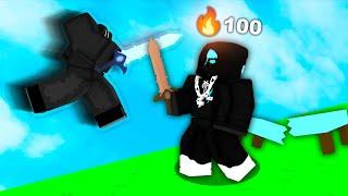 I met a HACKER while on a huge WINSTREAK.. Roblox Bedwars