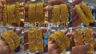 Latest 22k Gold Bangle Design 2023 with Weight and Price @TheFashionPlus