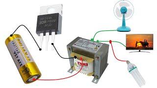 How To Make Simple Inverter 12v To 220v IRFZ44N No IC