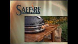 Saffire Kamado Grill & Smoker - Ceramic Barbeque Smoker Grill