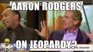 Skip Bayless sneak dissing Aaron Rodgers & Stephen A preaches about females