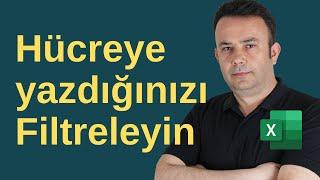 #Excel Excelde hücreye yazdığınız değerleri filtreleme yapma- 908.video  Ömer BAĞCI