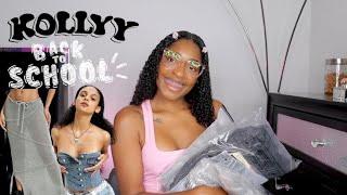 BUYING MY BACK TO SCHOOL WARDROBE  #KOLLYY Y2K inspired  TRY ON HAUL 2023   Eva Williams