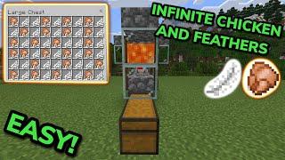 EASIEST 1.21 AUTOMATIC CHICKEN FARM TUTORIAL in Minecraft Bedrock MCPEXboxPSSwitchPC