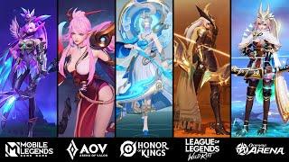 Miya vs TelAnnas vs Jialuo vs Ashe vs Hakuro  SKINS EFFECT