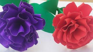 How to make paper flower with craft papereasy paper flower for kidsDIY paper flowerhome decor