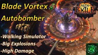 3.18 Blade Vortex Autobomber MASSIVE AOE - Path of Exile Best Mapping build