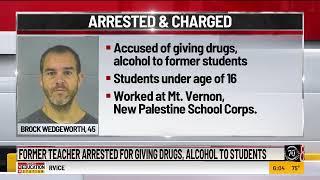 Former teacher arrested for giving drugs alcohol to kids