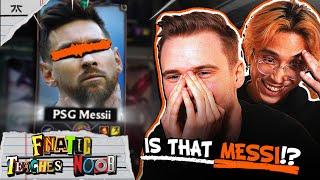 NOOB DESTROYS MESSI?  Fnatic Teaches Noob ft. Humanoid