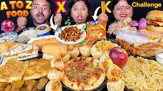 A TO Z FOOD EATING CHALLENGE  A to Z Alphabetical Food Challenge  Bigbites Mukbang  Eating Show