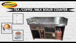 Commercial Tea Coffee Electric Milk Boiler s.s counter suppliers Steel Tea counter Indirectheating