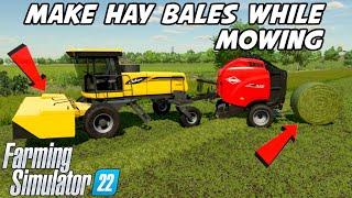 How To Cut Hay And Bale In One Pass On Console  Farming Simulator 22