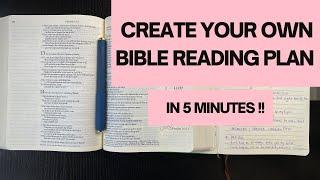 HOW TO CREATE YOUR BIBLE READING PLAN  5 easy steps in 5 minutes