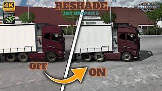 ETS2 1.50 RESHADE ON Vs. OFF JBX3 Realistic Graphics gameplay RTX 4090 4K max settings