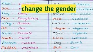 Change the gender