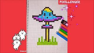 Гриб Как рисовать по клеточкам Простые рисунки How to Draw Mushroom Pixel Art