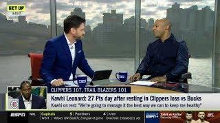 ESPN GET UP  Jay Williams on Kawhi Leonard 27 Pts day after resting in Clippers loss vs Bucks