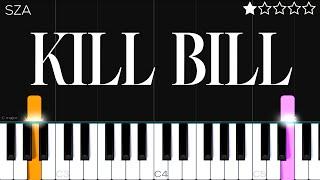 SZA- Kill Bill  EASY Piano Tutorial