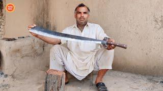 Master Blacksmith making a Great Sword From an old Leaf Spring