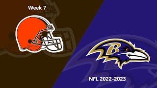 NFL 2022-2023 Season - Week 7 Browns @ Ravens