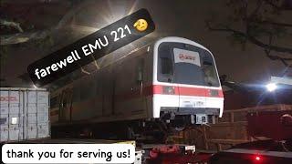 FAREWELL Singapore MRT C651 EMU 221 going into the scrapyard