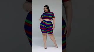 Plus size Fashion Model  always short skirt   Curvy women Model