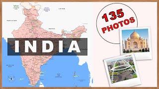 Map of India - States Union Territories Capitals and Largest Cities - Bharat Map with Photos