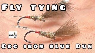 FLY TYING CDC IRON BLUE DUN dry fly for trout fly fishing