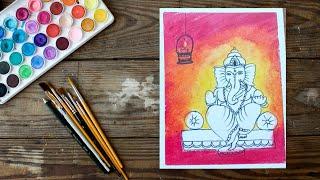 Easy Drawing Of Ganesha Ganesh chaturthi #shorts  #art