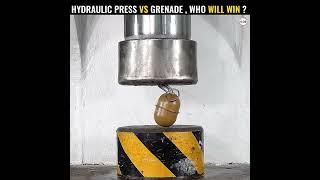 Hydraulic press VS Grenade  Who Will Win ? #shorts #america #shortfeed
