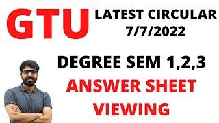 GTU LATEST CIRCULAR  BE SEM 123 STUDENTS  DEGREE ENGINEERING  772022