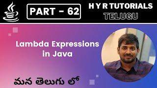 P62 - Lambda expressions in java  Core Java  Java Programming 