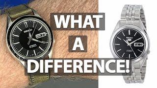 An Easy And Huge Upgrade To A Budget Seiko Watch  Removing The Shield & Strap Install