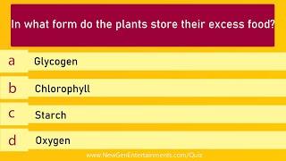 Botany Quiz  25 Questions and Answers for All Competitive Exams  General Science MCQ  Biology 