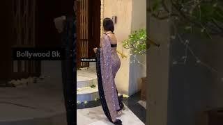 Kajol Devgan In Black Saree During Diwali Party #shorts