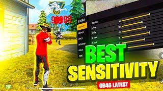 BEST SENSITIVITY FOR FREE FIRE  NEW HEADSHOT SETTINGS OB46  GARENA FREE FIRE SENSITIVITY 2024